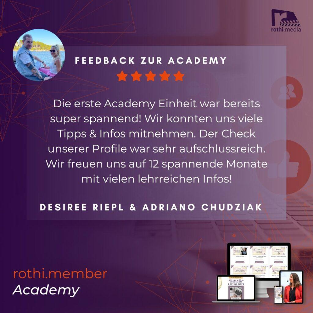 Feedback zur academy