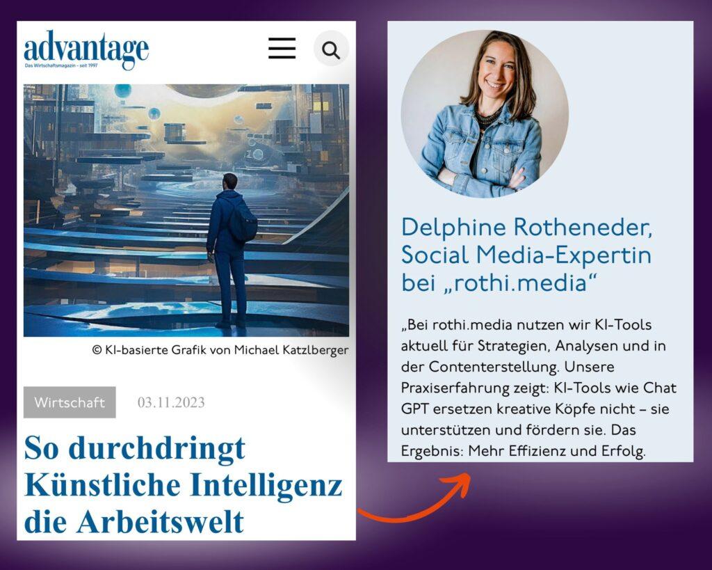 advantagemagazin-bericht-künstliche intelligenz - rothi.media als Experten